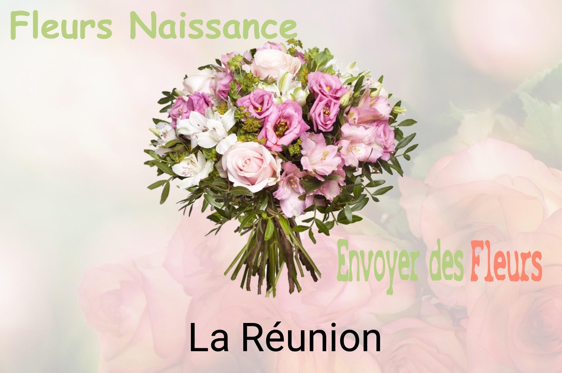 Bouquet de fleurs de naissance livré à La Réunion