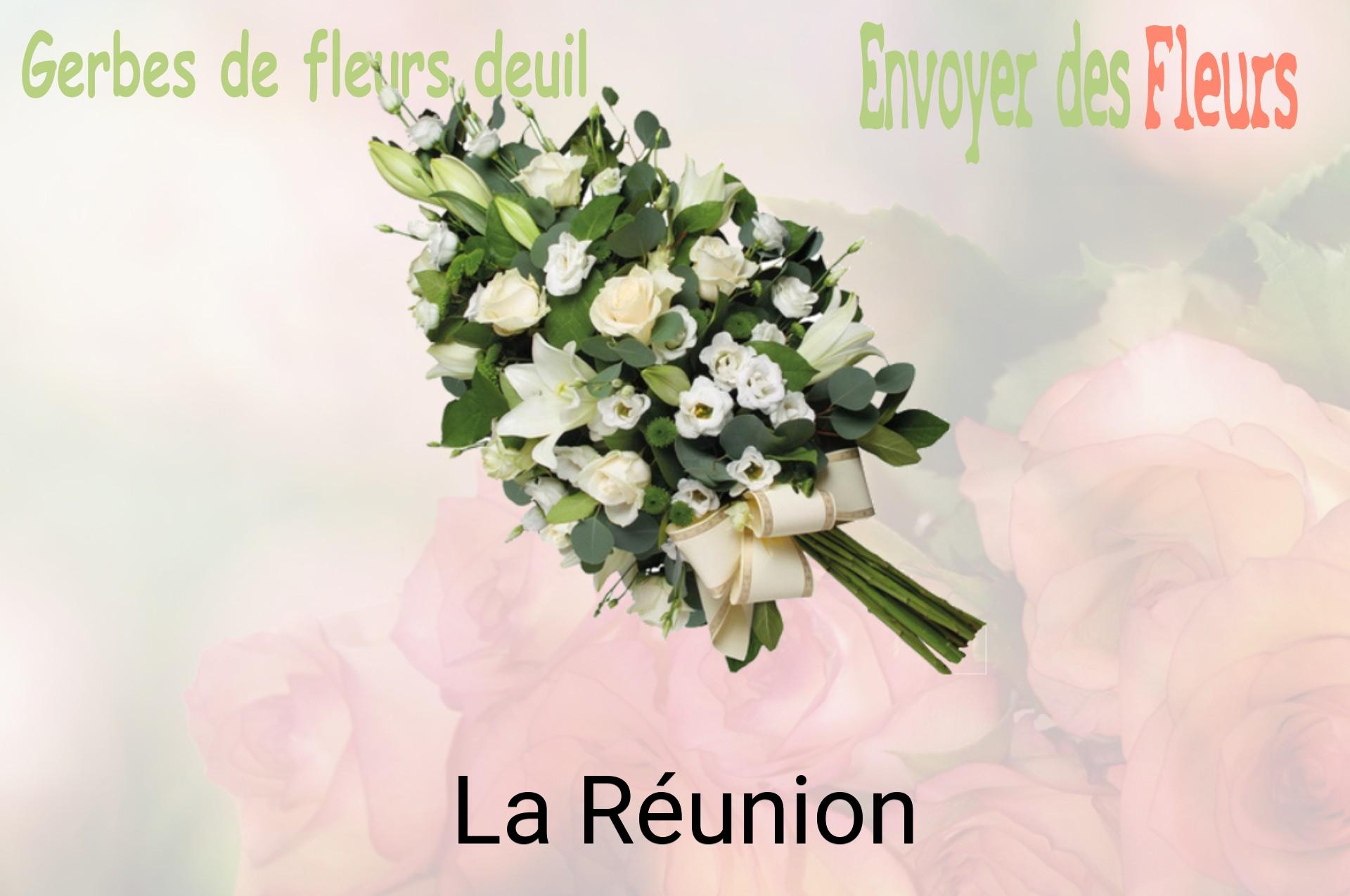 Gerbe de fleurs de deuil livrée à La Réunion